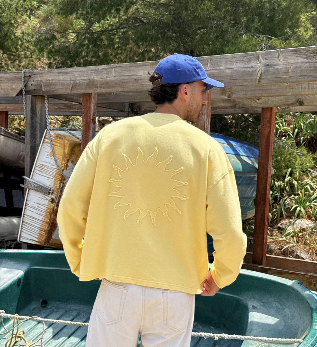 The Sun Crew Neck Sweatshirt Yellow