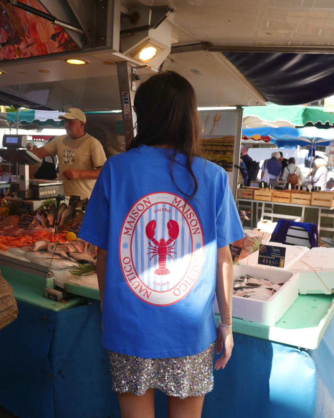 Mediterranean Lobster Tee Blue