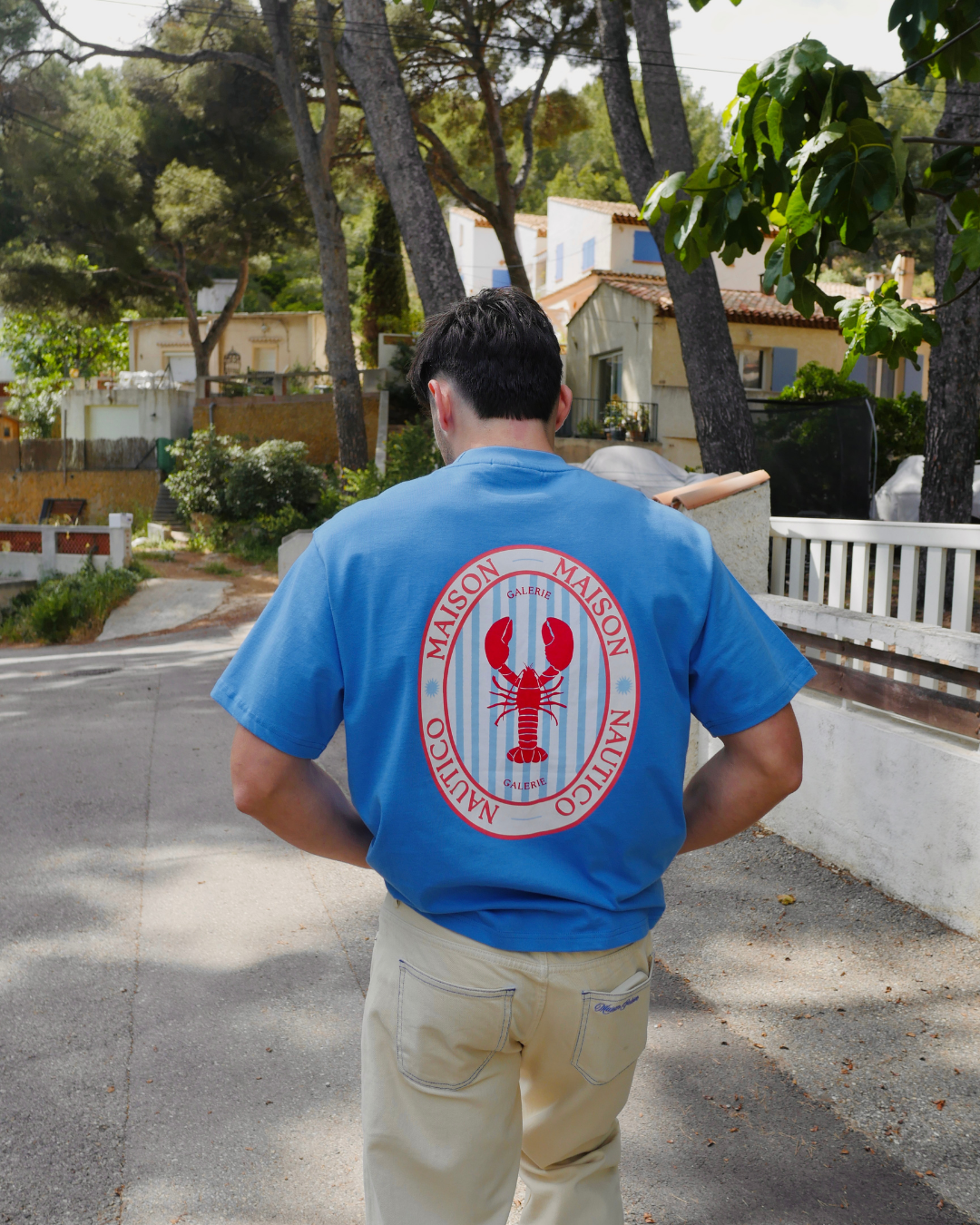 Mediterranean Lobster Tee Blue