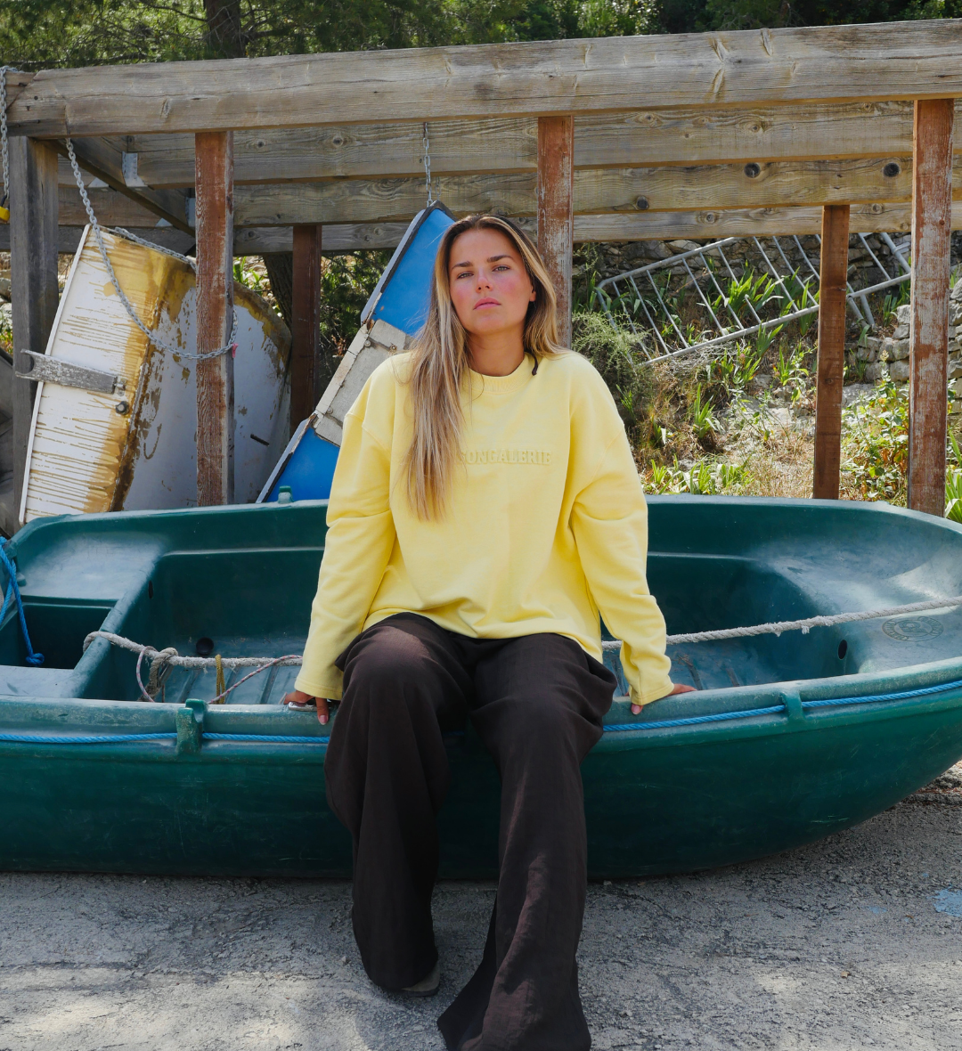 The Sun Crew Neck Sweatshirt Yellow