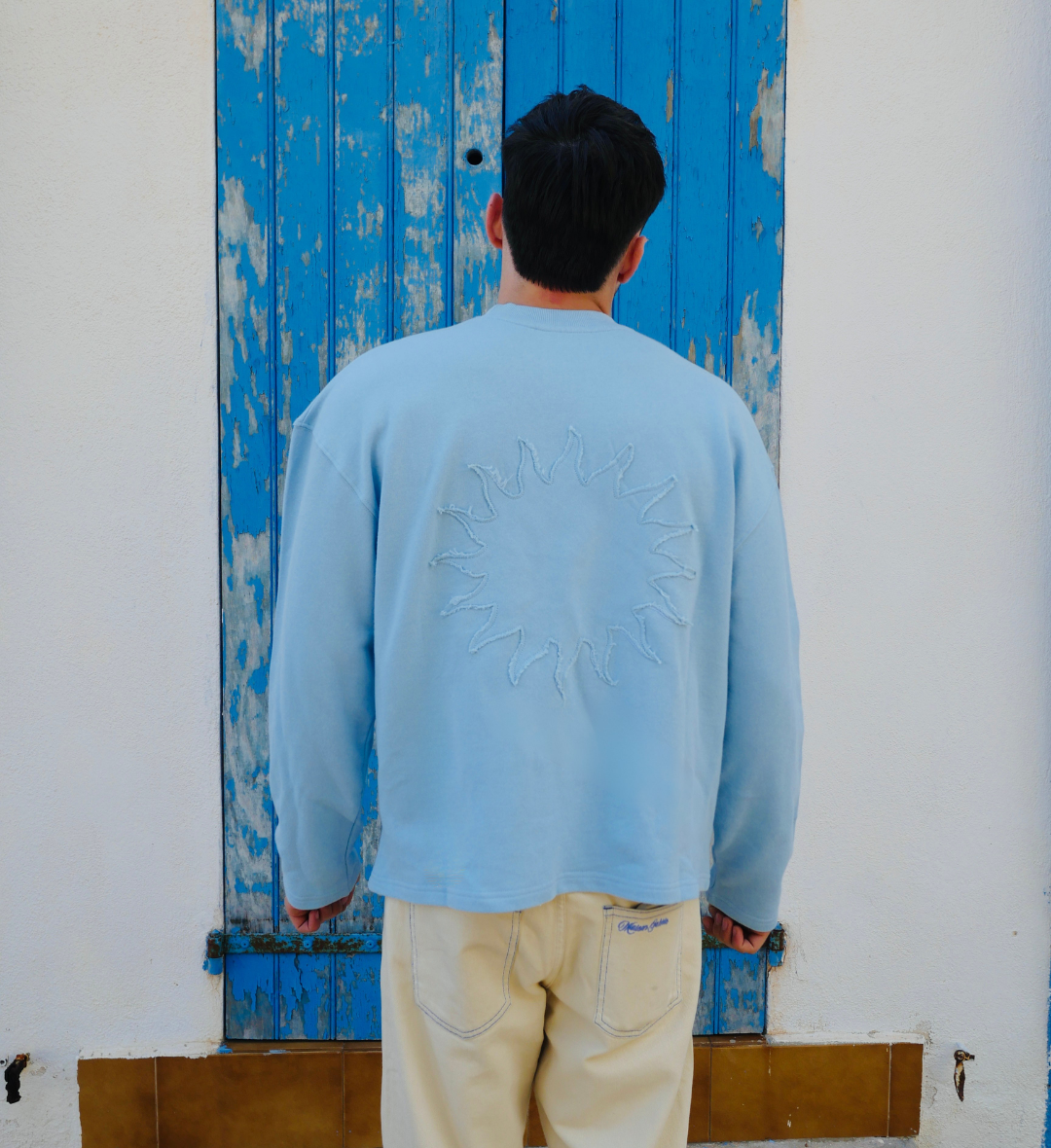 The Sun Crew Neck Sweatshirt Blue