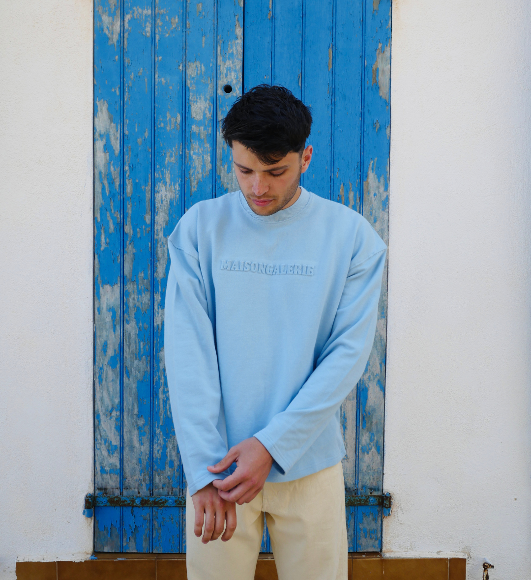 The Sun Crew Neck Sweatshirt Blue