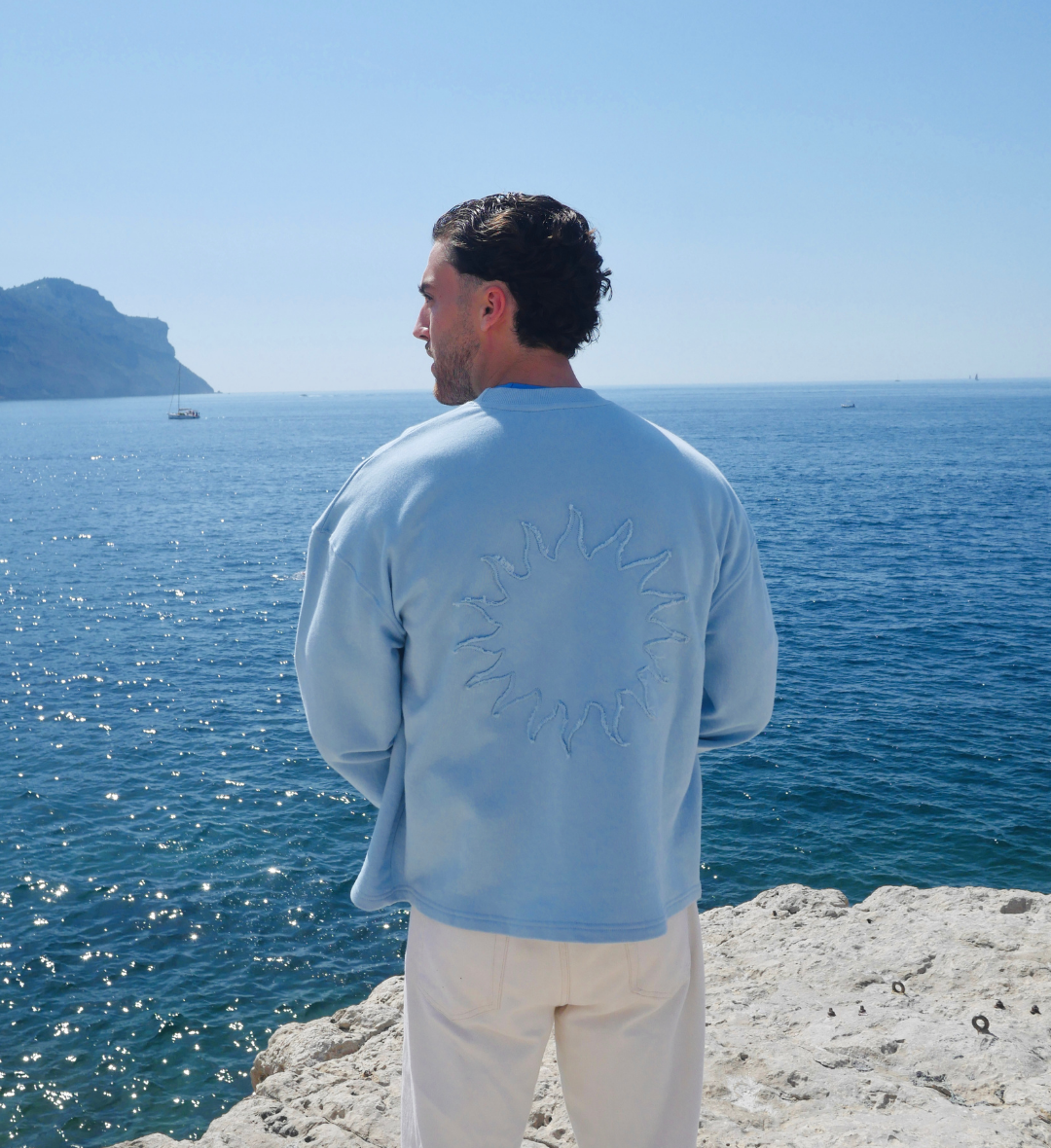 The Sun Crew Neck Sweatshirt Blue